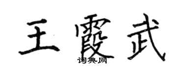 何伯昌王霞武楷书个性签名怎么写
