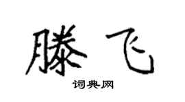 袁强滕飞楷书个性签名怎么写