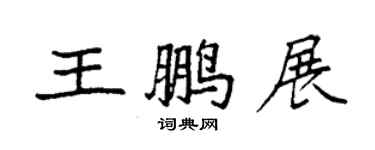 袁强王鹏展楷书个性签名怎么写