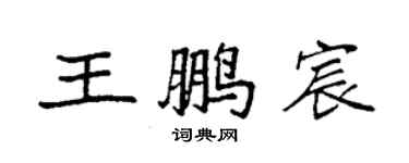 袁强王鹏宸楷书个性签名怎么写
