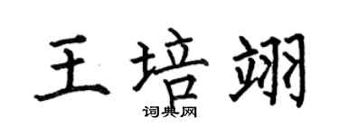 何伯昌王培翊楷书个性签名怎么写