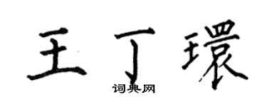 何伯昌王丁环楷书个性签名怎么写