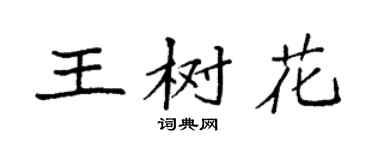 袁强王树花楷书个性签名怎么写