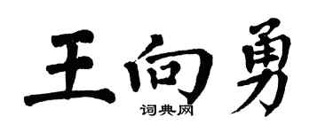 翁闿运王向勇楷书个性签名怎么写