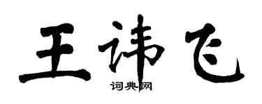 翁闿运王讳飞楷书个性签名怎么写