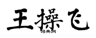 翁闿运王操飞楷书个性签名怎么写