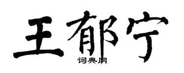 翁闿运王郁宁楷书个性签名怎么写