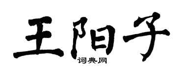 翁闿运王阳子楷书个性签名怎么写