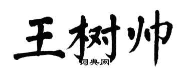 翁闿运王树帅楷书个性签名怎么写