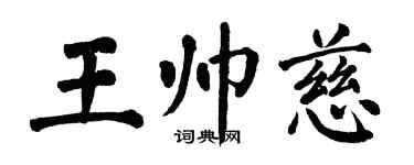 翁闿运王帅慈楷书个性签名怎么写