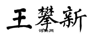 翁闿运王攀新楷书个性签名怎么写