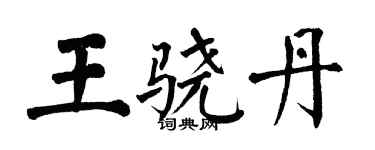 翁闿运王骁丹楷书个性签名怎么写