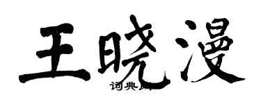翁闿运王晓漫楷书个性签名怎么写