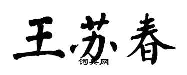 翁闿运王苏春楷书个性签名怎么写