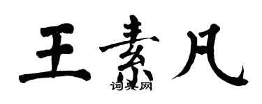 翁闿运王素凡楷书个性签名怎么写