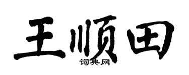 翁闿运王顺田楷书个性签名怎么写