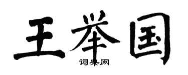 翁闿运王举国楷书个性签名怎么写