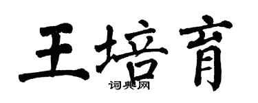 翁闿运王培育楷书个性签名怎么写