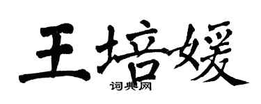 翁闿运王培媛楷书个性签名怎么写