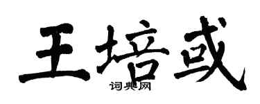 翁闿运王培或楷书个性签名怎么写