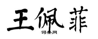翁闿运王佩菲楷书个性签名怎么写