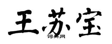 翁闿运王苏宝楷书个性签名怎么写