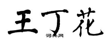 翁闿运王丁花楷书个性签名怎么写