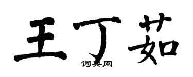 翁闿运王丁茹楷书个性签名怎么写