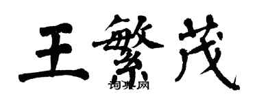 翁闿运王繁茂楷书个性签名怎么写