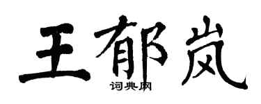 翁闿运王郁岚楷书个性签名怎么写