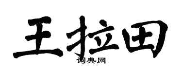 翁闿运王拉田楷书个性签名怎么写
