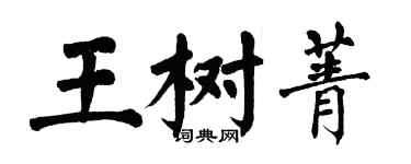 翁闿运王树菁楷书个性签名怎么写