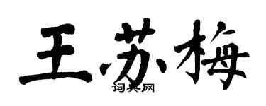 翁闿运王苏梅楷书个性签名怎么写