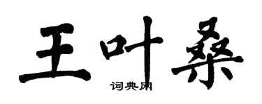 翁闿运王叶桑楷书个性签名怎么写