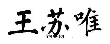 翁闿运王苏唯楷书个性签名怎么写