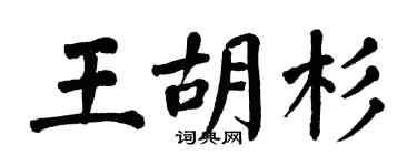 翁闿运王胡杉楷书个性签名怎么写