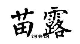 翁闿运苗露楷书个性签名怎么写
