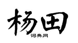 翁闿运杨田楷书个性签名怎么写