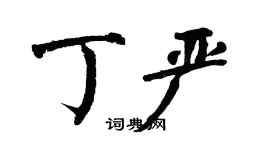 翁闿运丁严楷书个性签名怎么写