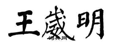翁闿运王崴明楷书个性签名怎么写