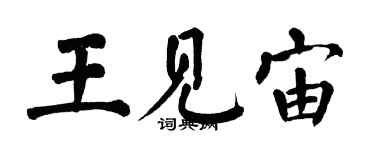 翁闿运王见宙楷书个性签名怎么写