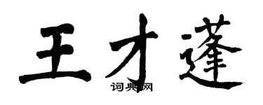 翁闿运王才蓬楷书个性签名怎么写