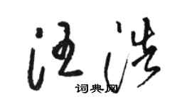 骆恒光汪浩草书个性签名怎么写