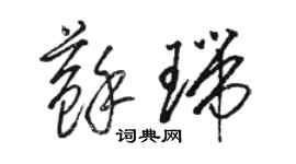 骆恒光苏瑞草书个性签名怎么写