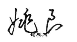 骆恒光姚良草书个性签名怎么写