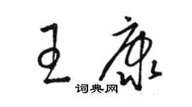 骆恒光王康草书个性签名怎么写