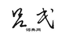 骆恒光吕民草书个性签名怎么写