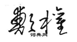 骆恒光郑权草书个性签名怎么写