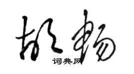 骆恒光胡畅草书个性签名怎么写