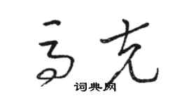 骆恒光马克草书个性签名怎么写